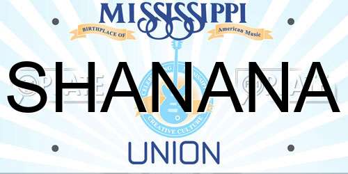 SHANANA Mississippi License Plate