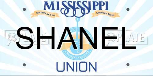 SHANEL Mississippi License Plate