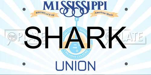 SHARK Mississippi License Plate