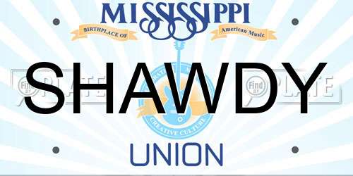 SHAWDY Mississippi License Plate