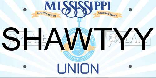 SHAWTYY Mississippi License Plate