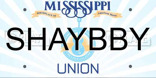 SHAYBBY Mississippi License Plate