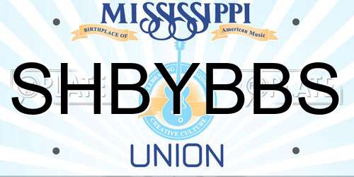 SHBYBBS Mississippi License Plate