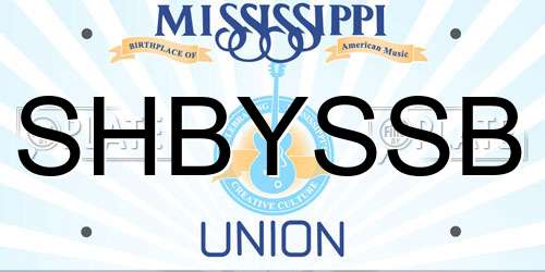 SHBYSSB Mississippi License Plate