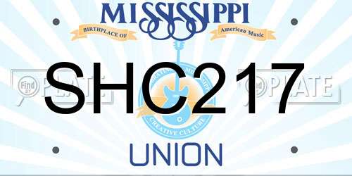 SHC217 Mississippi License Plate