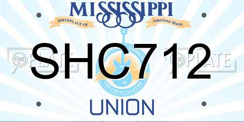 SHC712 Mississippi License Plate