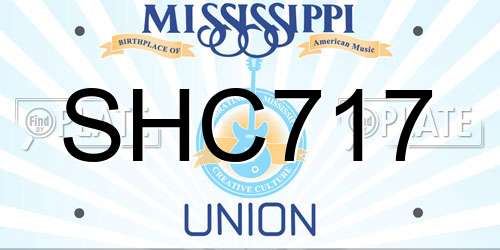 SHC717 Mississippi License Plate