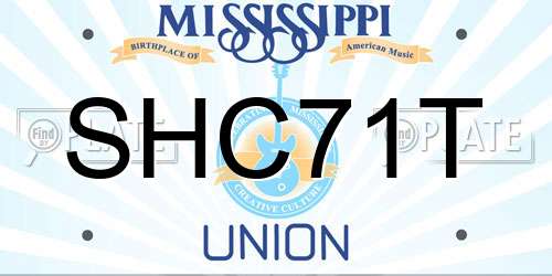 SHC71T Mississippi License Plate
