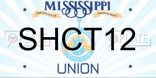 SHCT12 Mississippi License Plate
