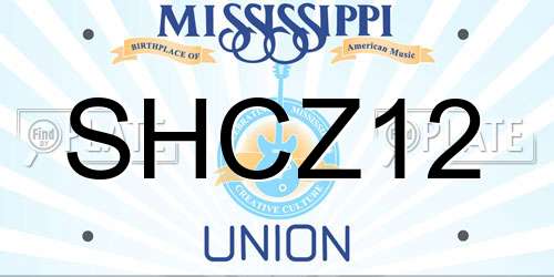 SHCZ12 Mississippi License Plate