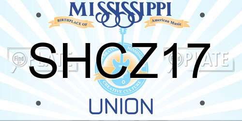 SHCZ17 Mississippi License Plate