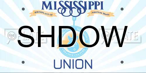 SHDOW Mississippi License Plate
