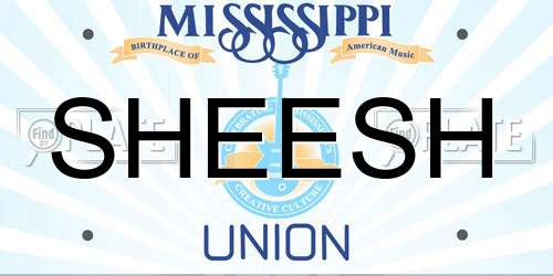 SHEESH Mississippi License Plate