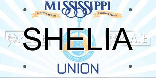SHELIA Mississippi License Plate