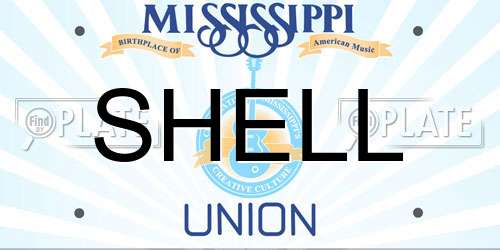 SHELL Mississippi License Plate