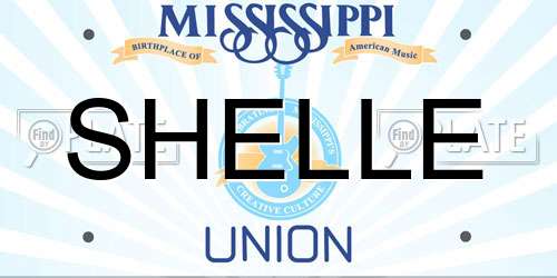 SHELLE Mississippi License Plate