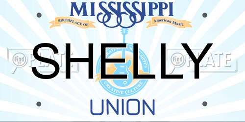 SHELLY Mississippi License Plate
