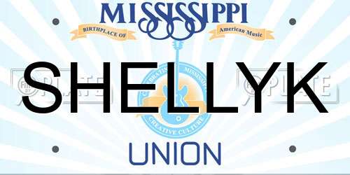 SHELLYK Mississippi License Plate