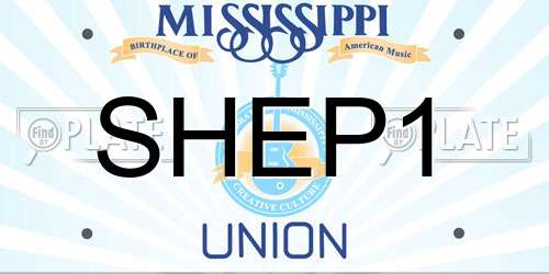 SHEP1 Mississippi License Plate