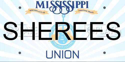 SHEREES Mississippi License Plate
