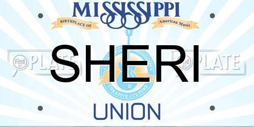 SHERI Mississippi License Plate