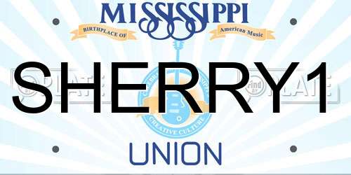 SHERRY1 Mississippi License Plate