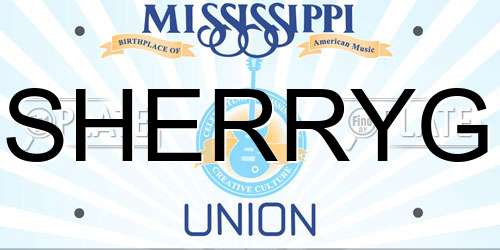 SHERRYG Mississippi License Plate