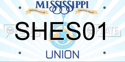 SHES01 Mississippi License Plate