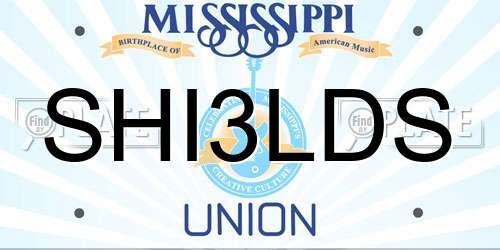 SHI3LDS Mississippi License Plate