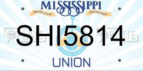 SHI5814 Mississippi License Plate