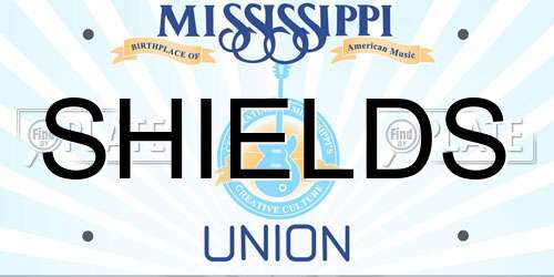 SHIELDS Mississippi License Plate