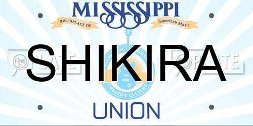 SHIKIRA Mississippi License Plate