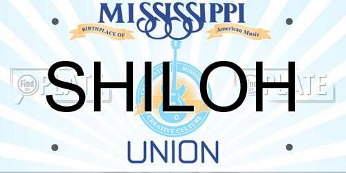 SHILOH Mississippi License Plate