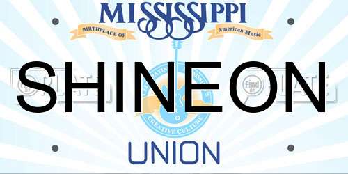 SHINEON Mississippi License Plate