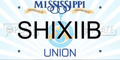 SHIXIIB Mississippi License Plate