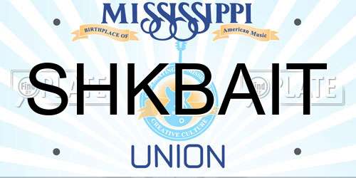 SHKBAIT Mississippi License Plate