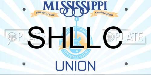 SHLLC Mississippi License Plate