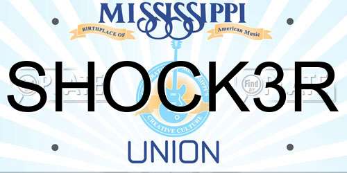 SHOCK3R Mississippi License Plate