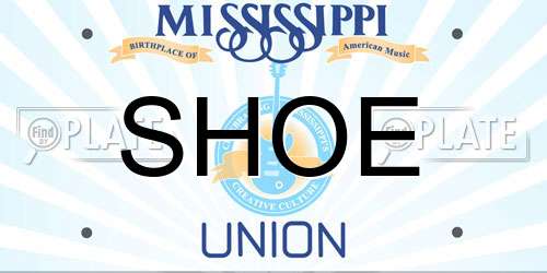SHOE Mississippi License Plate