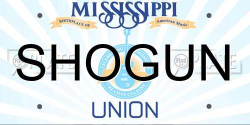 SHOGUN Mississippi License Plate