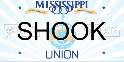 SHOOK Mississippi License Plate
