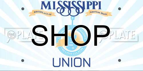 SHOP Mississippi License Plate