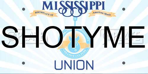 SHOTYME Mississippi License Plate