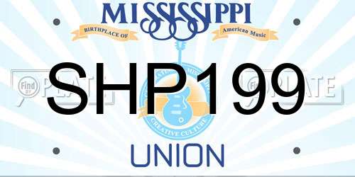 SHP199 Mississippi License Plate