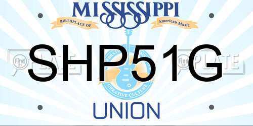 SHP51G Mississippi License Plate