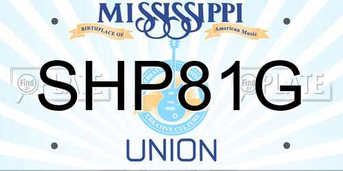 SHP81G Mississippi License Plate