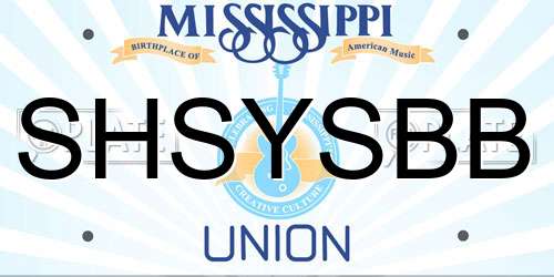SHSYSBB Mississippi License Plate