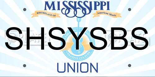 SHSYSBS Mississippi License Plate