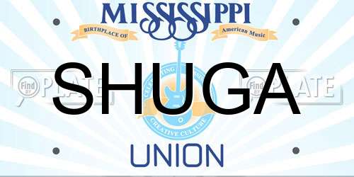 SHUGA Mississippi License Plate