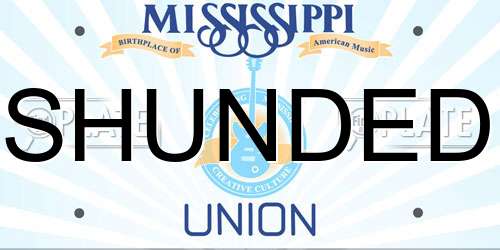 SHUNDED Mississippi License Plate